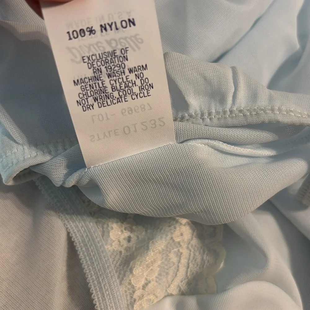 Dixie Belle Women’s Nylon Briefs Panties Powder Light Blue Size 10 VINTAGE